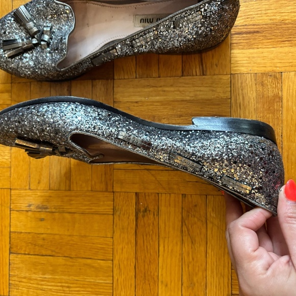 MIU MIU glitter loafers - Picture 4 of 8